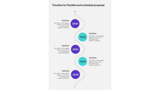 Timeline For Flexible Work Schedule Proposal One Pager Sample Example Document