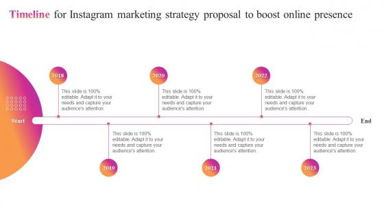 Timeline For Instagram Marketing Strategy Proposal To Boost Online Presence