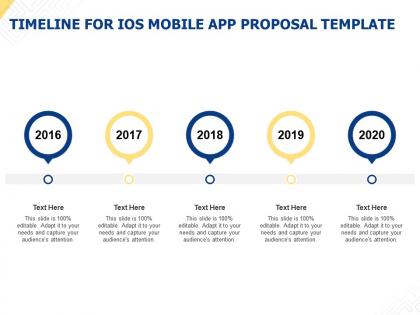 Timeline for ios mobile app proposal template ppt powerpoint presentation slide download