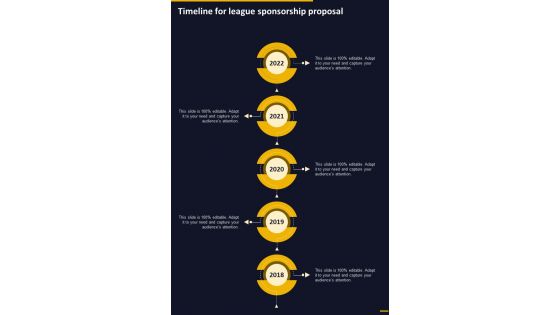 Timeline For League Sponsorship Proposal One Pager Sample Example Document