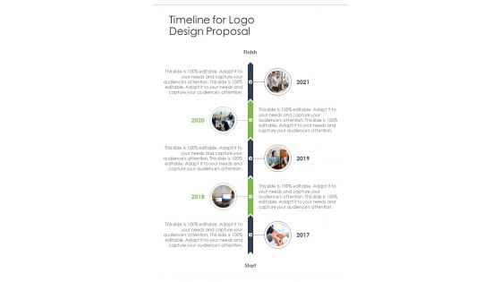 Timeline For Logo Design Proposal One Pager Sample Example Document