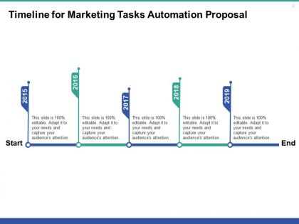 Timeline for marketing tasks automation proposal ppt powerpoint presentation example file