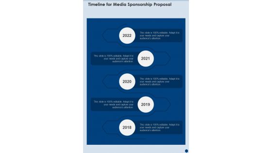 Timeline For Media Sponsorship Proposal One Pager Sample Example Document