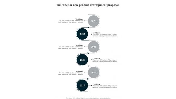 Timeline For New Product Development Proposal One Pager Sample Example Document