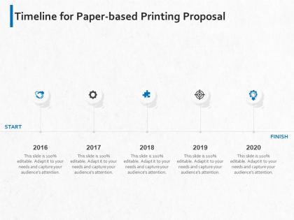 Timeline for paper based printing proposal ppt powerpoint presentation infographic template