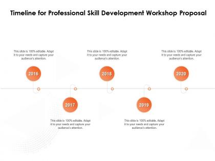 Timeline for professional skill development workshop proposal 2016 to 2020 years ppt layouts