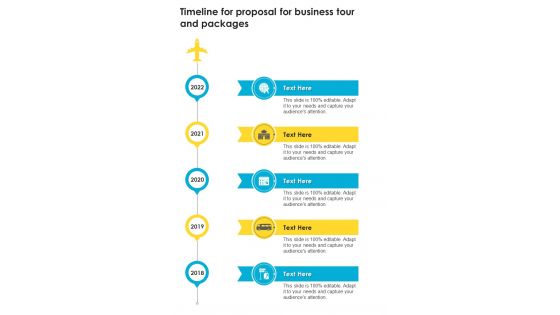 Timeline For Proposal For Business Tour And Packages One Pager Sample Example Document