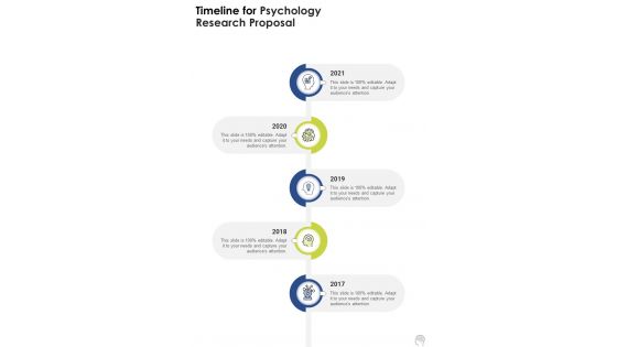 Timeline For Psychology Research Proposal One Pager Sample Example Document
