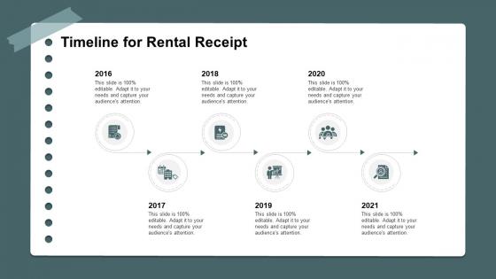 Timeline for rental receipt ppt summary elements