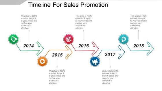 Timeline for sales promotion powerpoint presentation