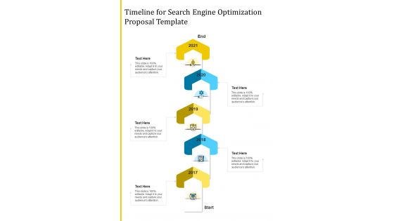 Timeline For Search Engine Optimization Proposal Template One Pager Sample Example Document