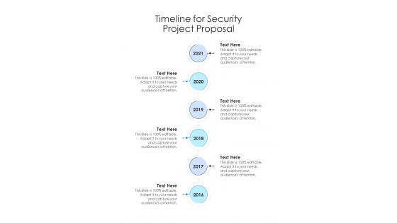 Timeline For Security Project Proposal One Pager Sample Example Document