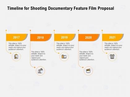 Timeline for shooting documentary feature film proposal 2017 to 2021 years ppt powerpoint presentation rules