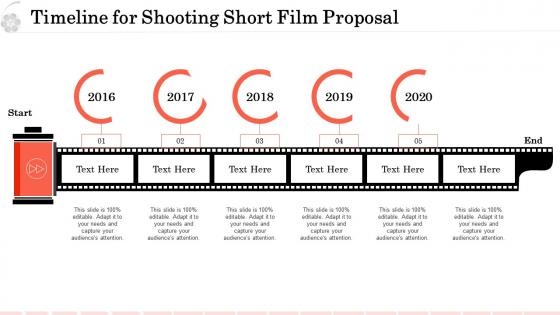 Timeline for shooting short film proposal ppt visual aids example 2015