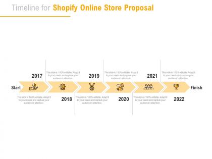 Timeline for shopify online store proposal ppt powerpoint presentation professional slide