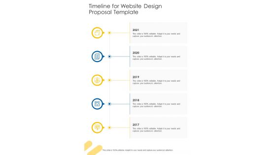 Timeline For Website Design Proposal Template One Pager Sample Example Document