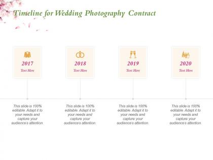 Timeline for wedding photography contract ppt powerpoint presentation example 2015