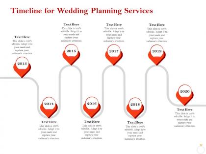Timeline for wedding planning services ppt powerpoint presentation icon
