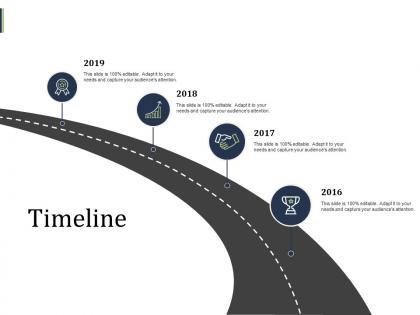 Timeline four years roadmap f308 ppt powerpoint presentation summary example