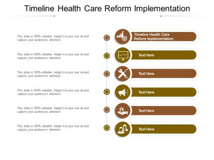 Timeline health care reform implementation ppt infographic template infographic cpb