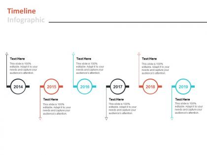 Timeline infographic 2014 to 2019 l588 ppt powerpoint presentation inspiration sample