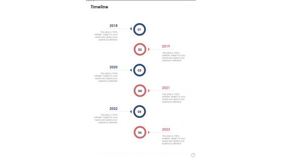Timeline Lead Generation Proposal One Pager Sample Example Document