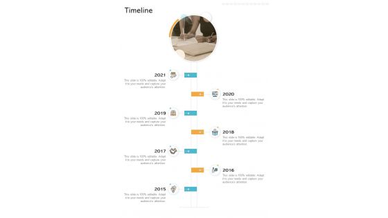 Timeline Marketing Partnership Proposal One Pager Sample Example Document