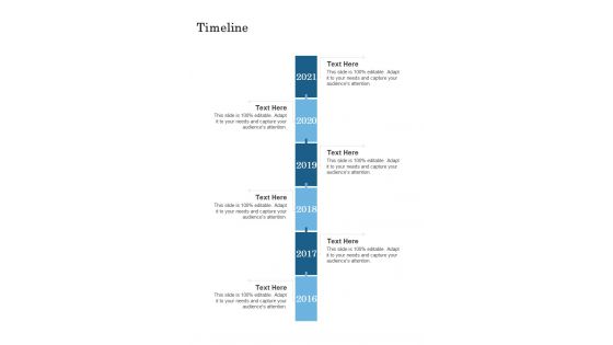 Timeline Marketing Proposal One Pager Sample Example Document