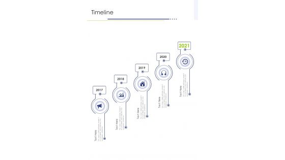 Timeline Marketing Strategy Proposal One Pager Sample Example Document