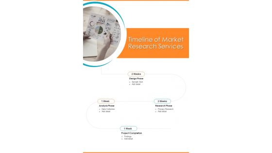 Timeline Of Market Research Services One Pager Sample Example Document