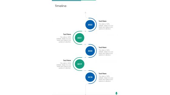 Timeline Podcast Sponsorship Proposal One Pager Sample Example Document