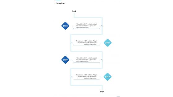 Timeline Pre Sales Consulting Services Proposal One Pager Sample Example Document