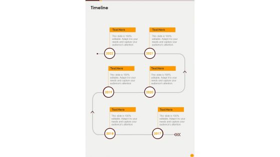 Timeline Product Design Proposal One Pager Sample Example Document