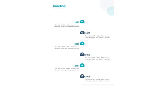 Timeline Product Launching Event Proposal One Pager Sample Example Document