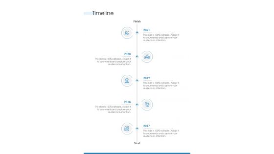 Timeline Real Estate Proposal One Pager Sample Example Document