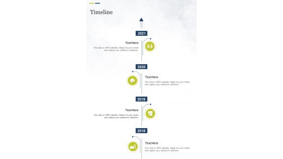 Timeline Restaurant Website Proposal One Pager Sample Example Document