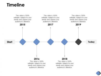 Timeline roadmap five years d188 ppt powerpoint presentation ideas outline