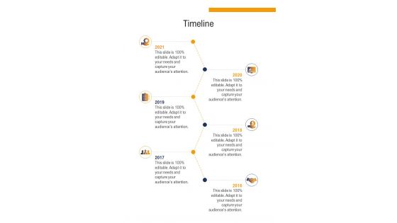 Timeline Sale Offer Pitch Proposal One Pager Sample Example Document