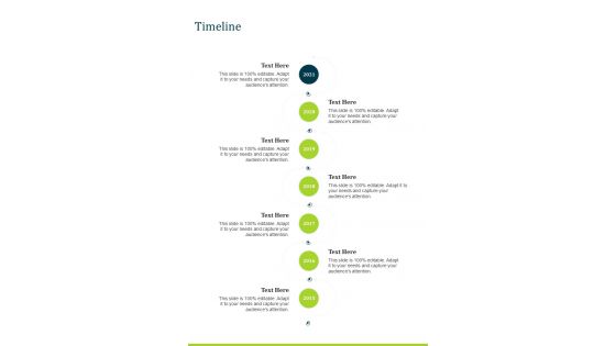Timeline Shuttling Proposal One Pager Sample Example Document