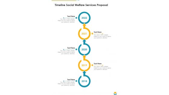 Timeline Social Welfare Services Proposal One Pager Sample Example Document