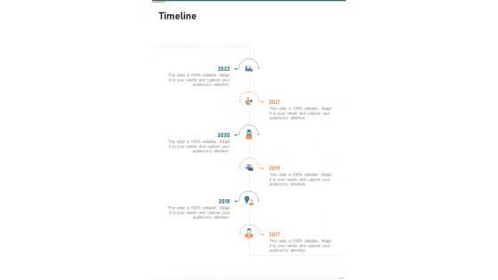 Timeline Software Freelance Proposal One Pager Sample Example Document
