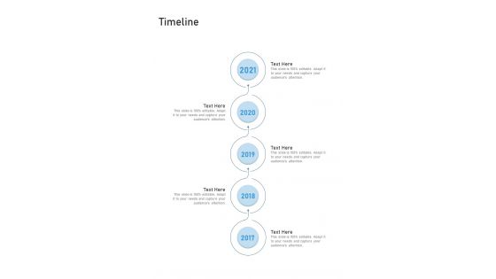 Timeline Solar Power Project Proposal One Pager Sample Example Document