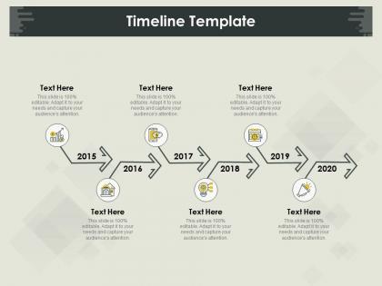 Timeline template 2015 to 2020 m841 ppt powerpoint presentation icon aids