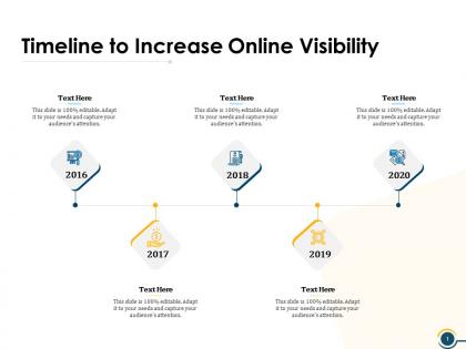 Timeline to increase online visibility ppt powerpoint presentation visual aids icon