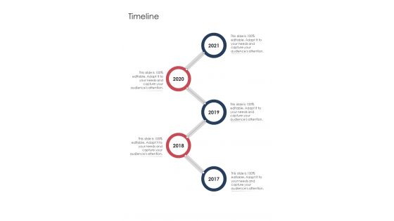 Timeline UX Proposal Template One Pager Sample Example Document