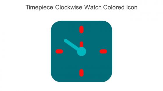 Timepiece Clockwise Watch Colored Icon In Powerpoint Pptx Png And Editable Eps Format