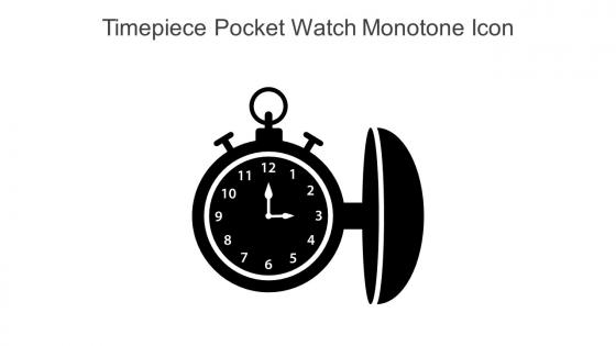 Timepiece Pocket Watch Monotone Icon In Powerpoint Pptx Png And Editable Eps Format