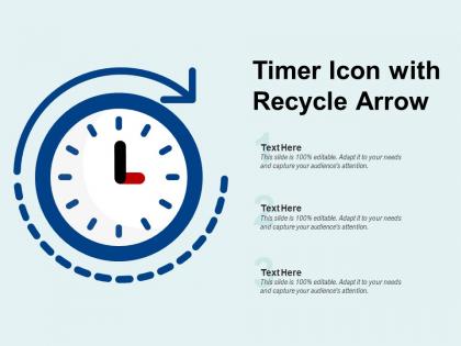 Timer icon with recycle arrow