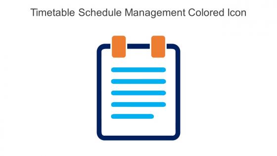Timetable Schedule Management Colored Icon In Powerpoint Pptx Png And Editable Eps Format