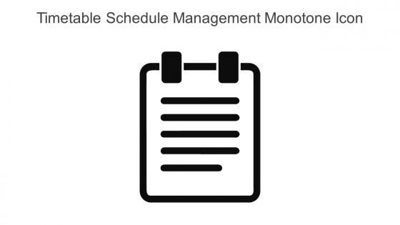 Timetable Schedule Management Monotone Icon In Powerpoint Pptx Png And Editable Eps Format